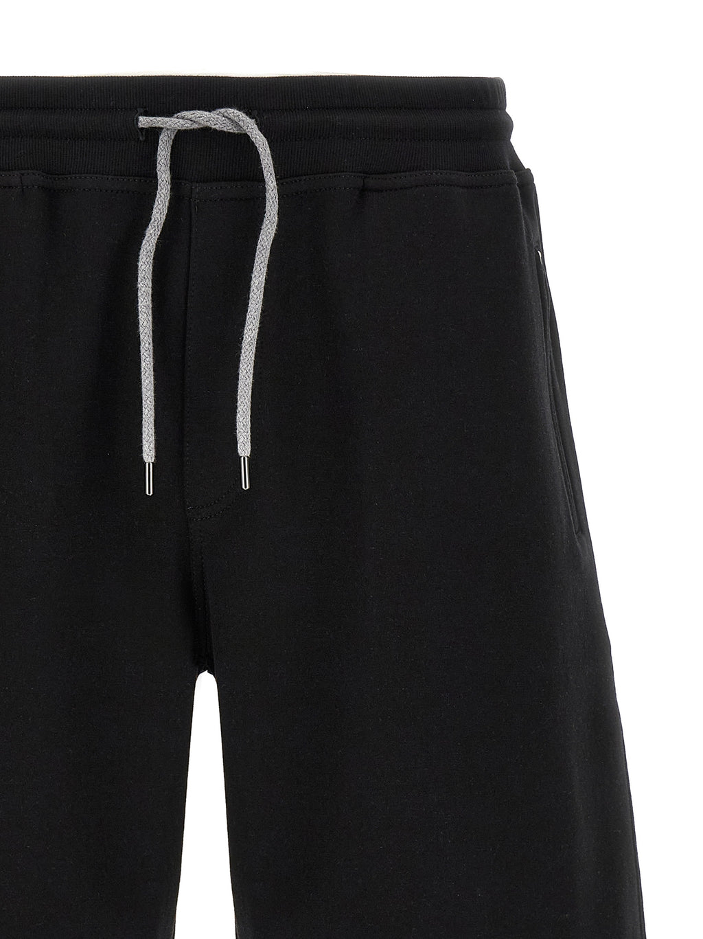 Black Cotton Bermuda Shorts