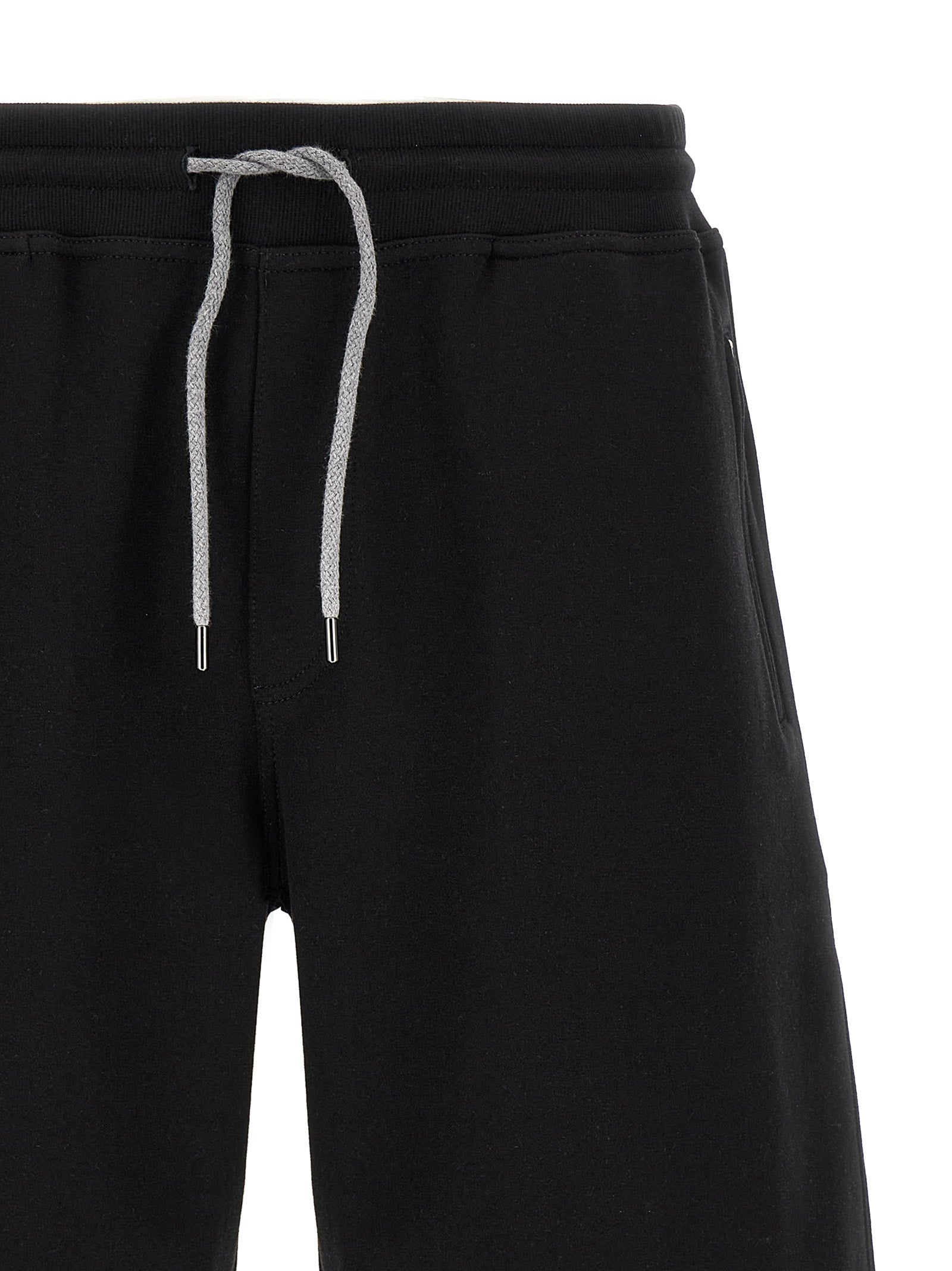 Black Cotton Bermuda Shorts