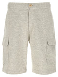Gray Cotton Bermuda Shorts