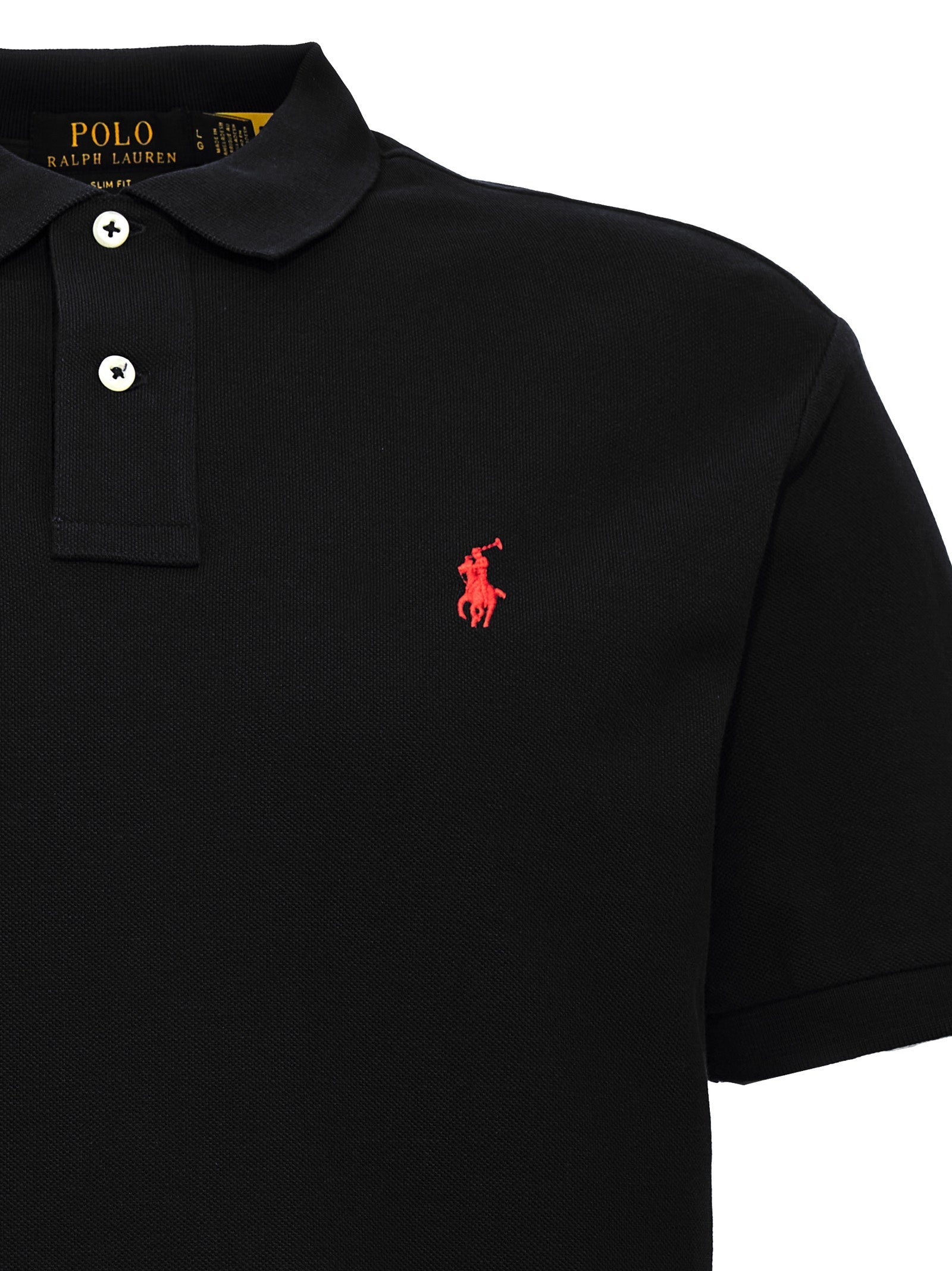Black Cotton Polo Shirt
