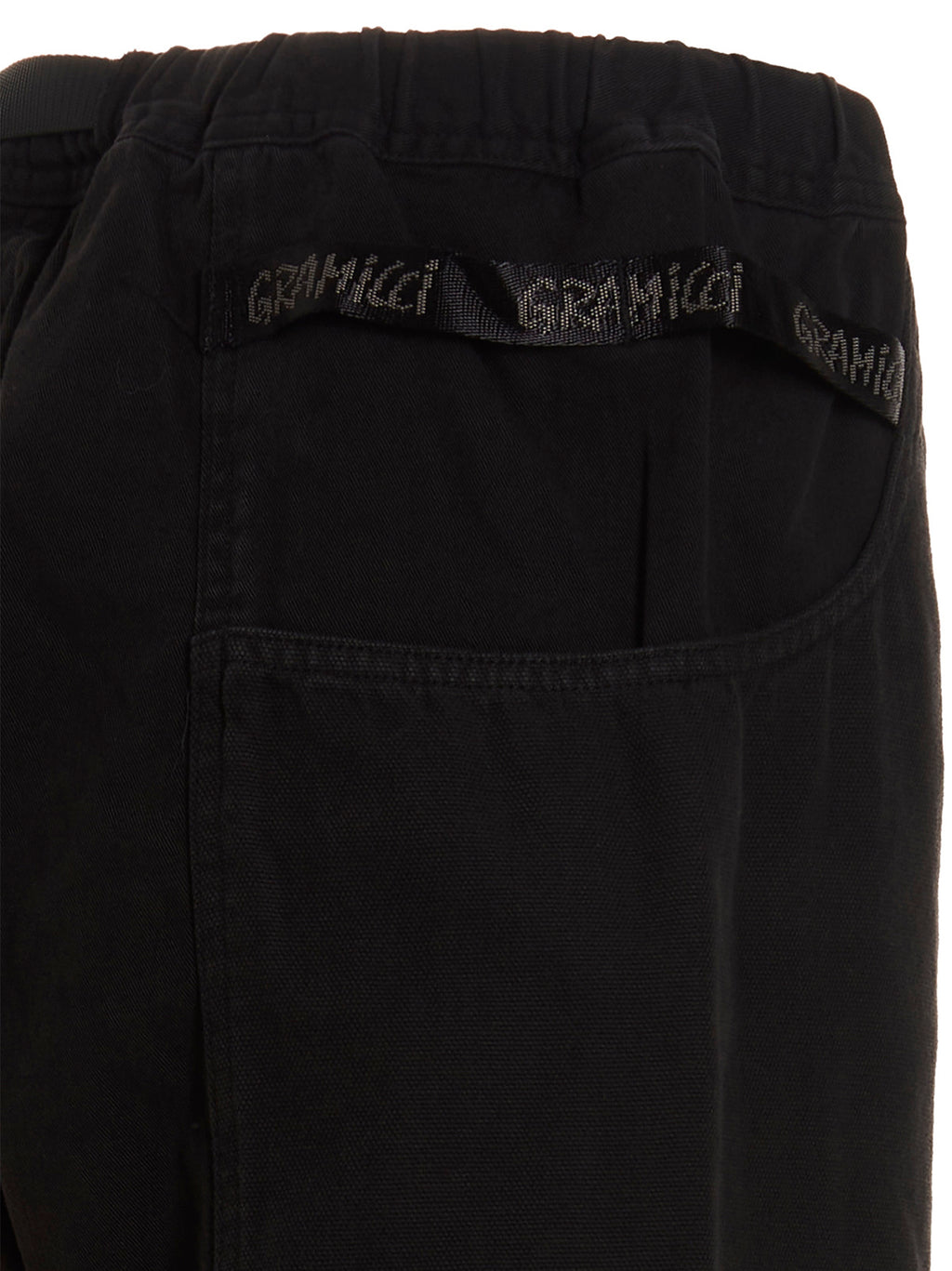 Black Cotton Cargo Pants