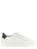 Blue Cowhide Low Top Sneakers