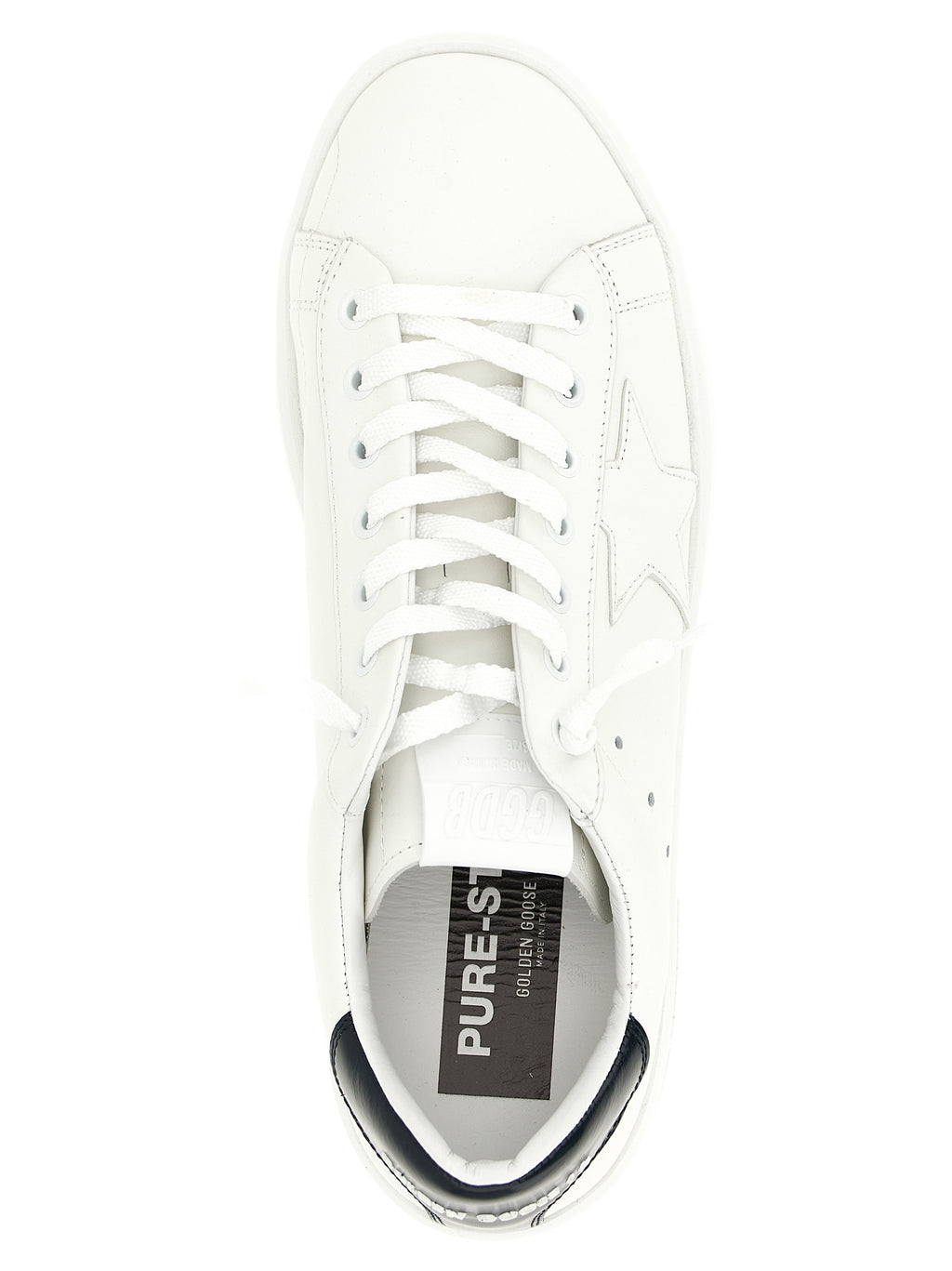 Blue Cowhide Low Top Sneakers
