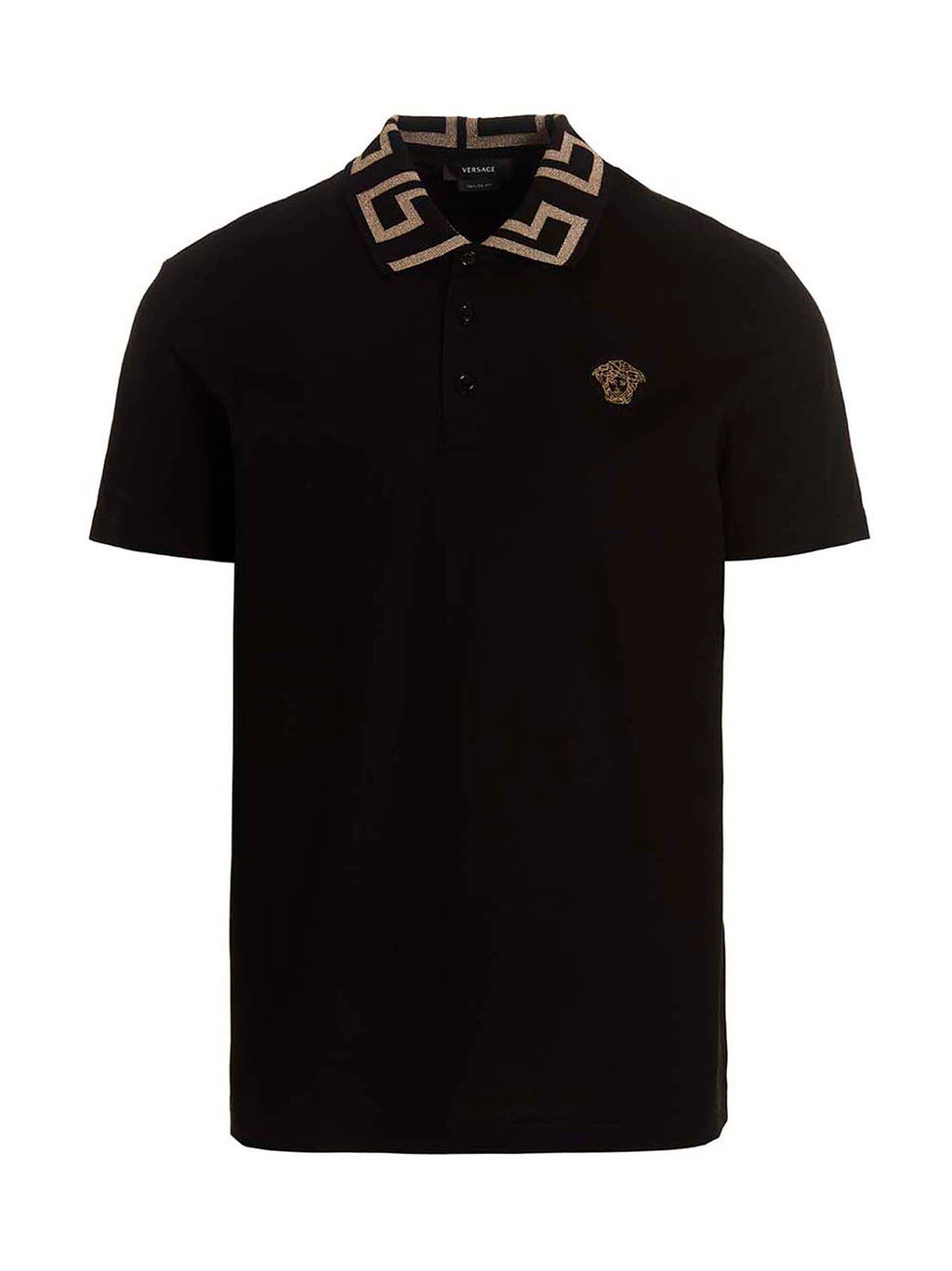 Black Cotton Polo Shirt
