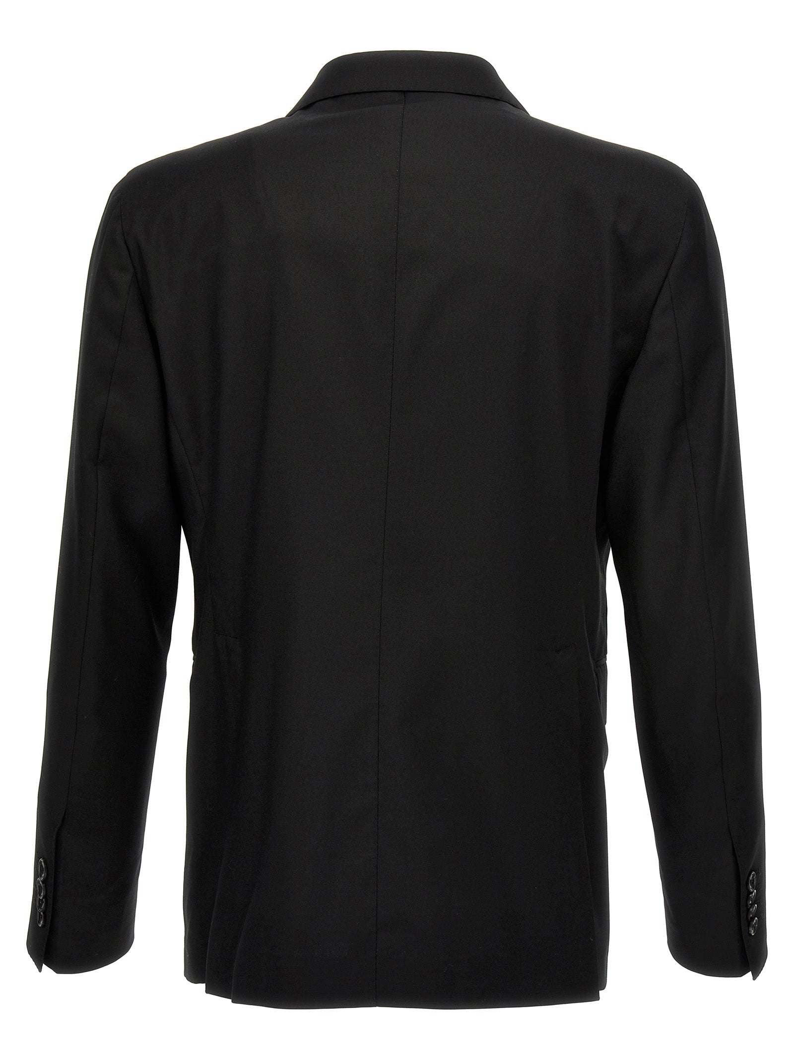 Black Virgin Wool Two-Piece Suit