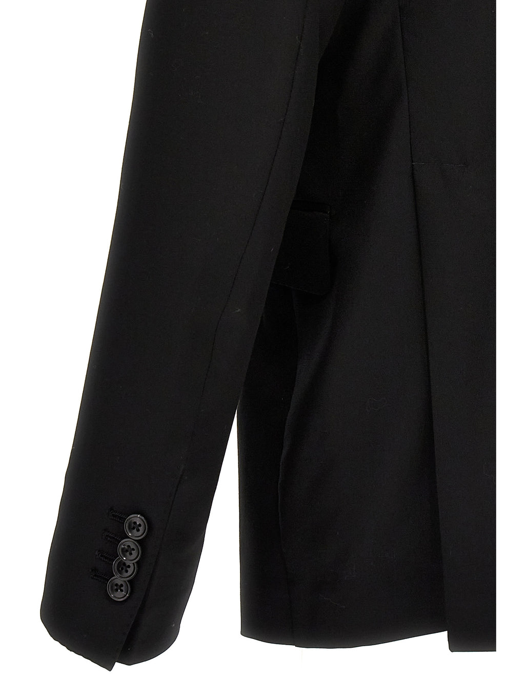Black Virgin Wool Two-Piece Suit