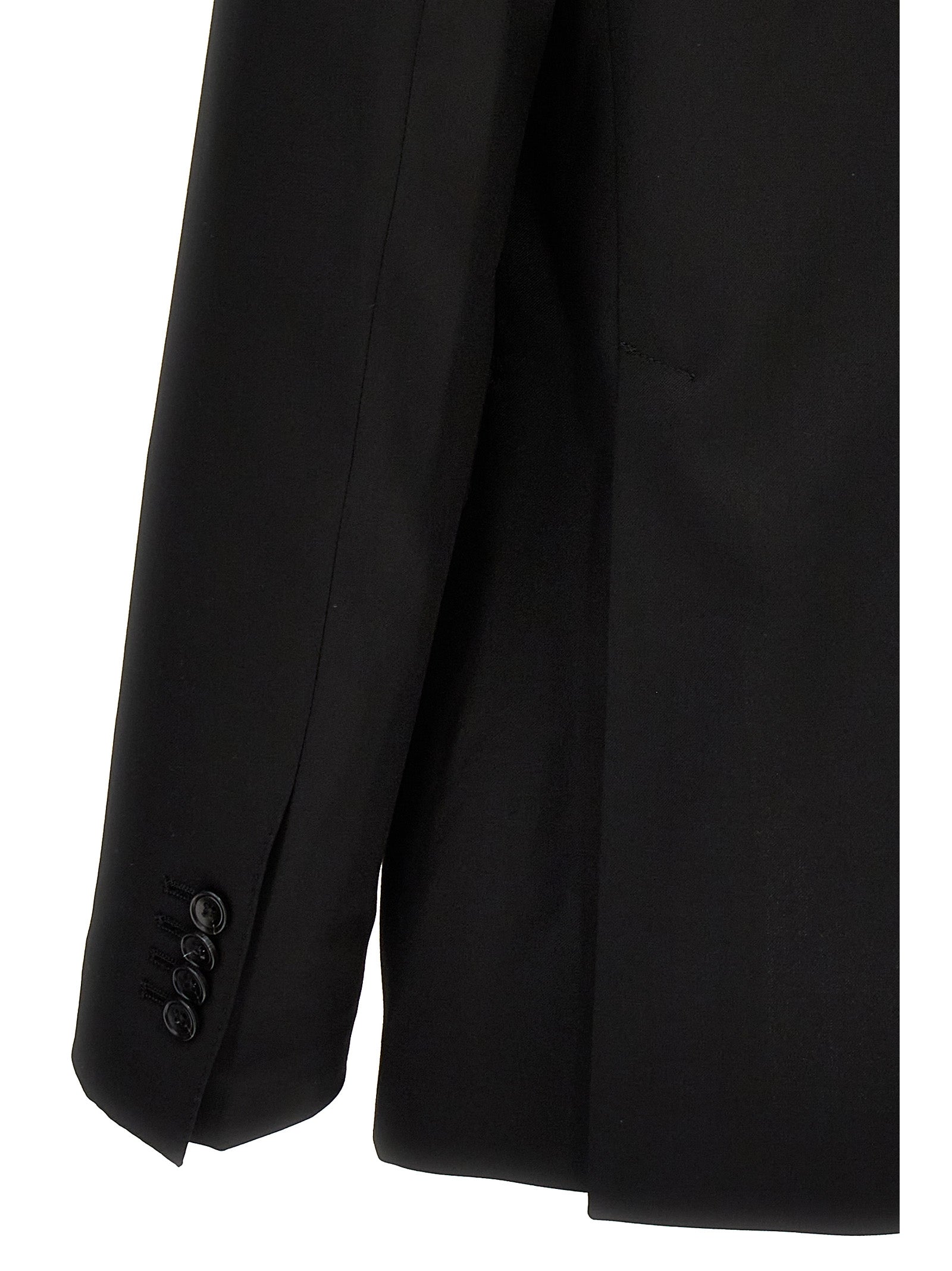 Black Virgin Wool Two-Piece Suit