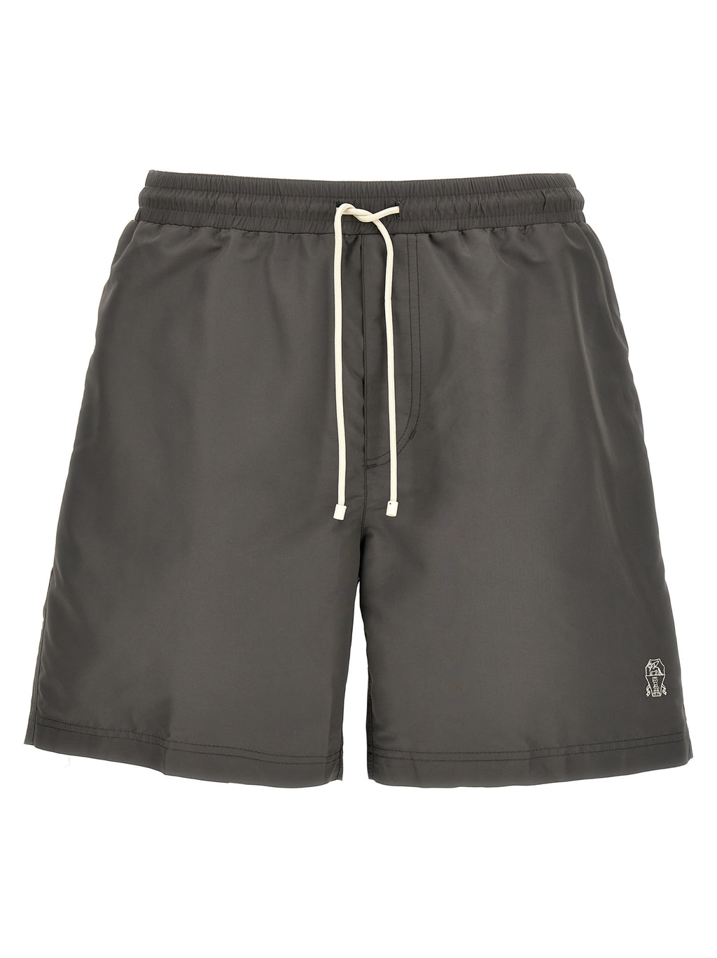 Gray Polyester Shorts