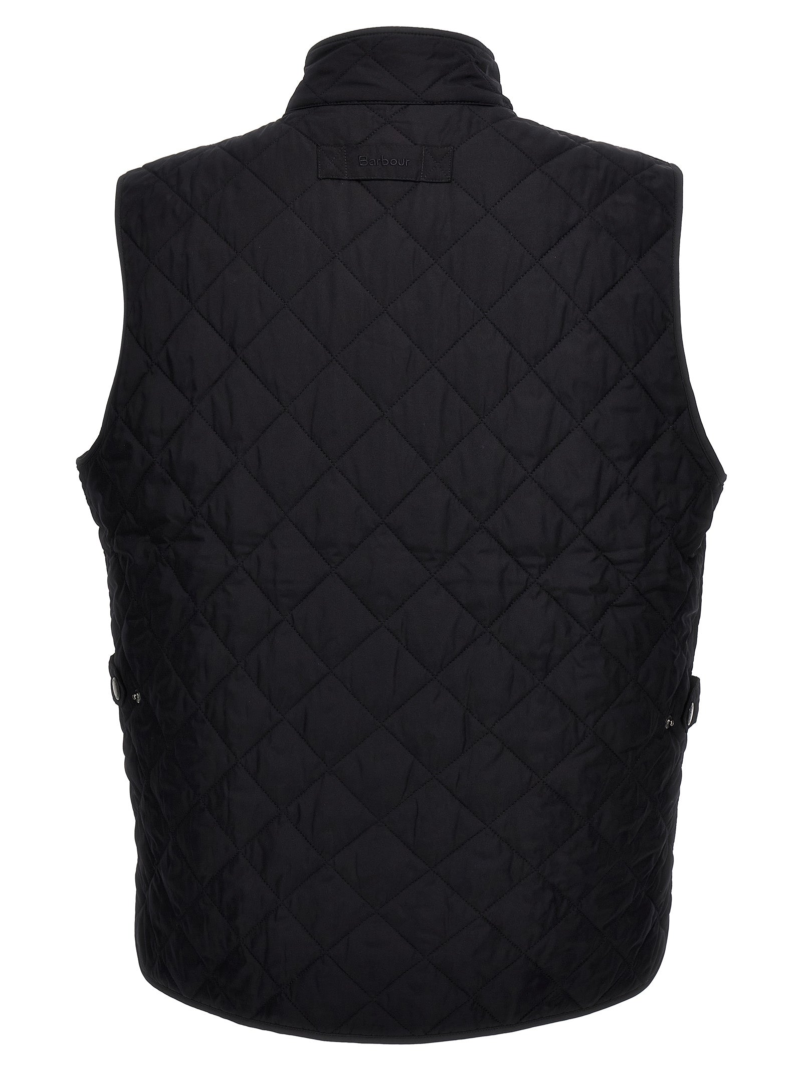 Blue Polyester Sleeveless Jacket