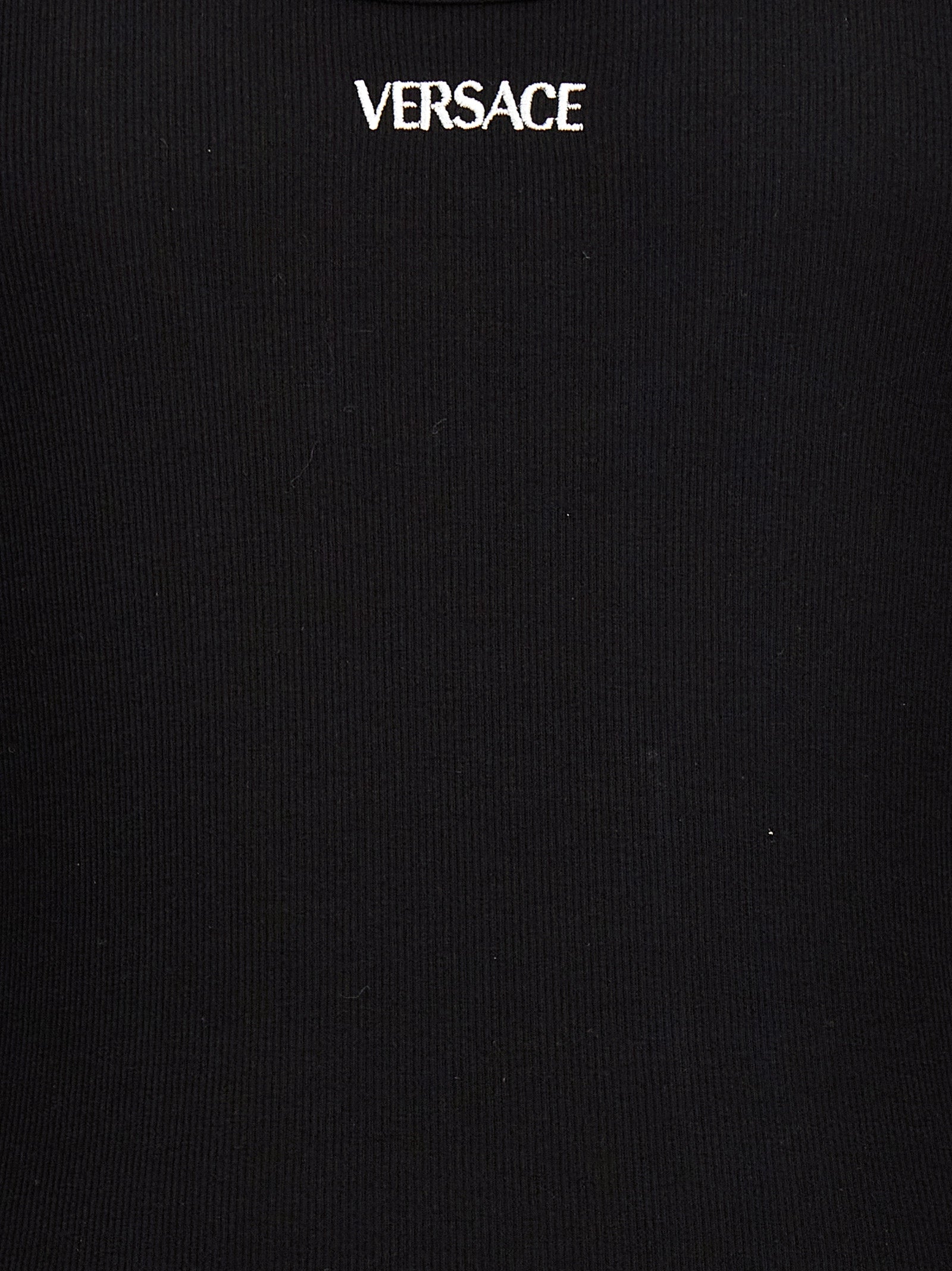 Black Cotton Sleeveles T-Shirt