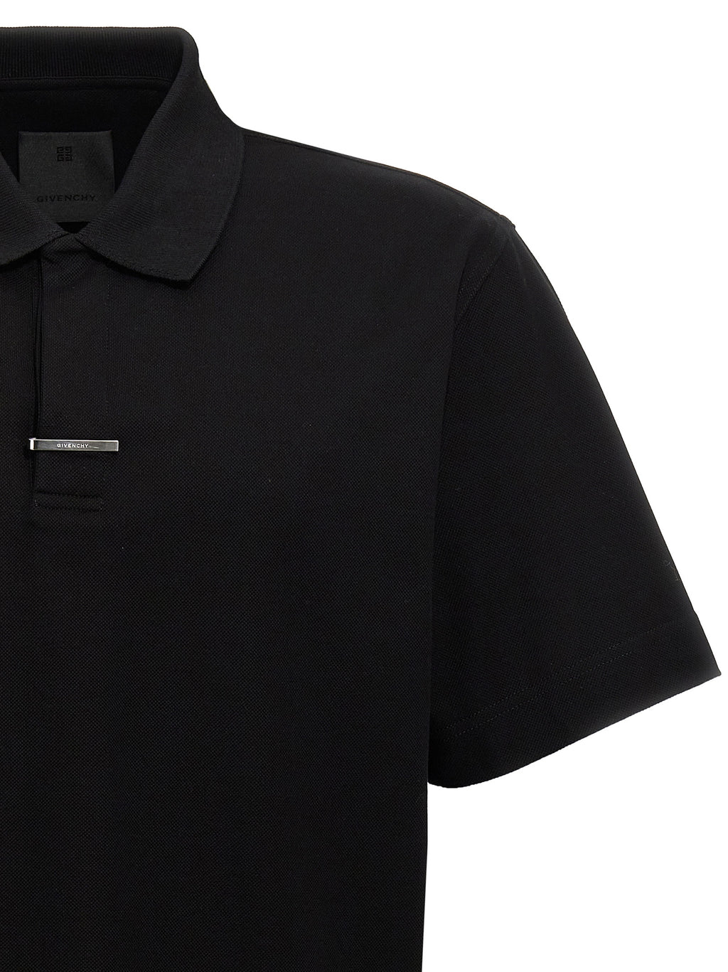 Black Cotton Polo Shirt