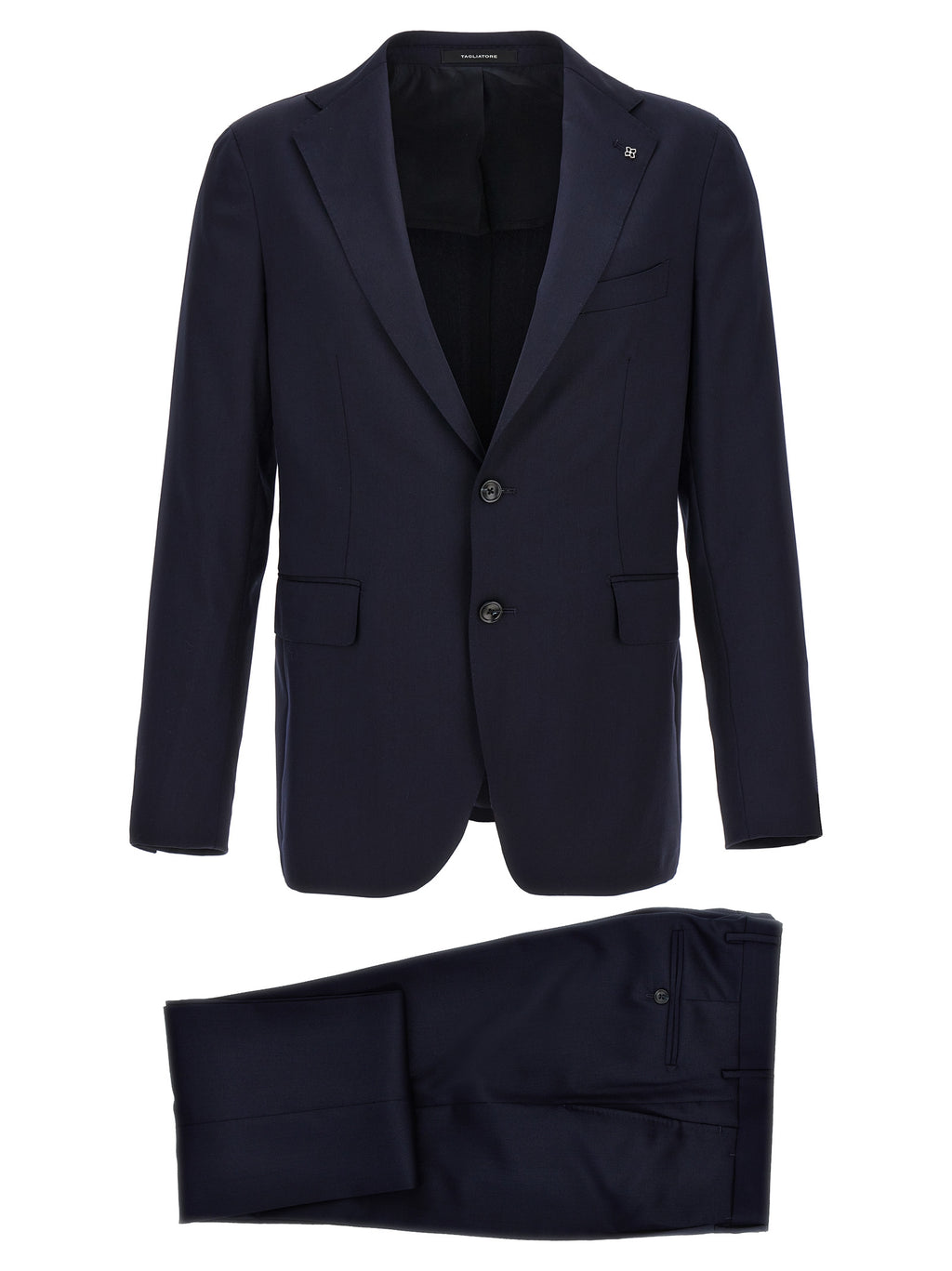 Blue Virgin Wool Two-Piece Suit