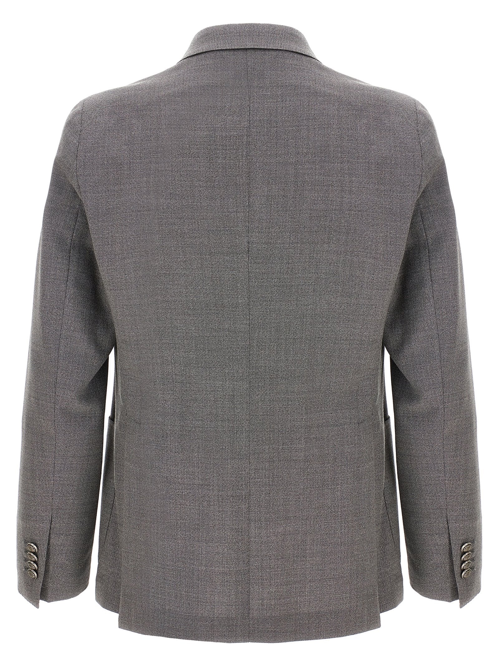 Gray Virgin Wool Blazer