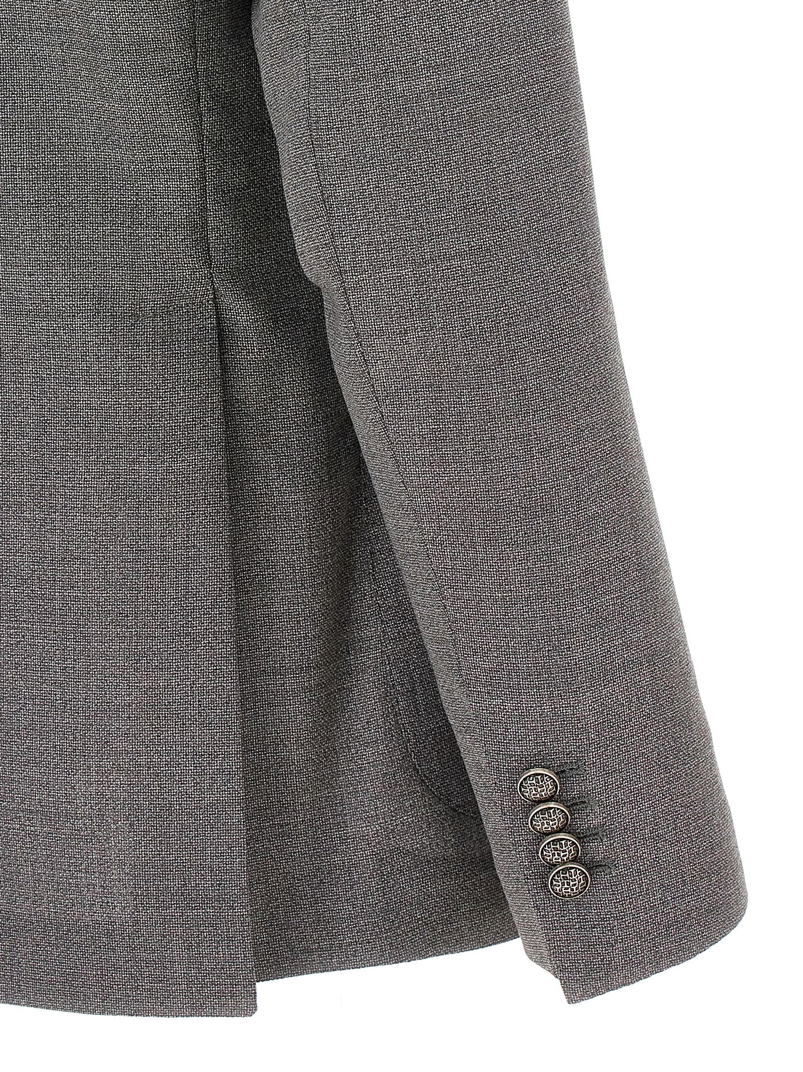Gray Virgin Wool Blazer