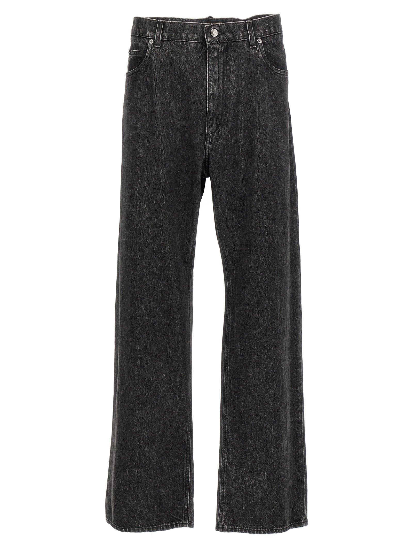 Black Cotton Relaxed Fit Jeans