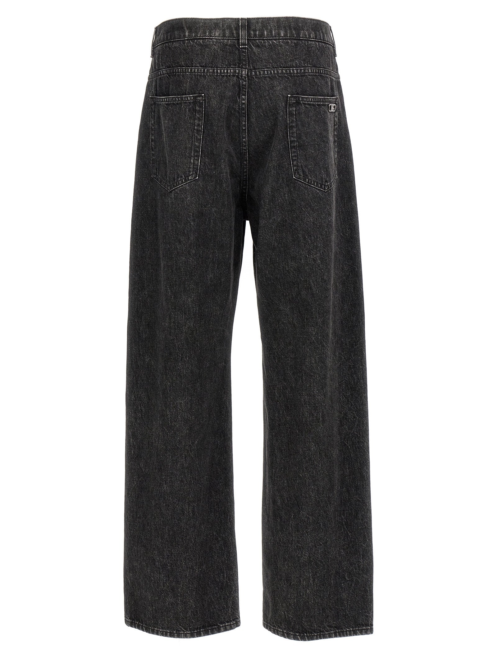 Black Cotton Relaxed Fit Jeans