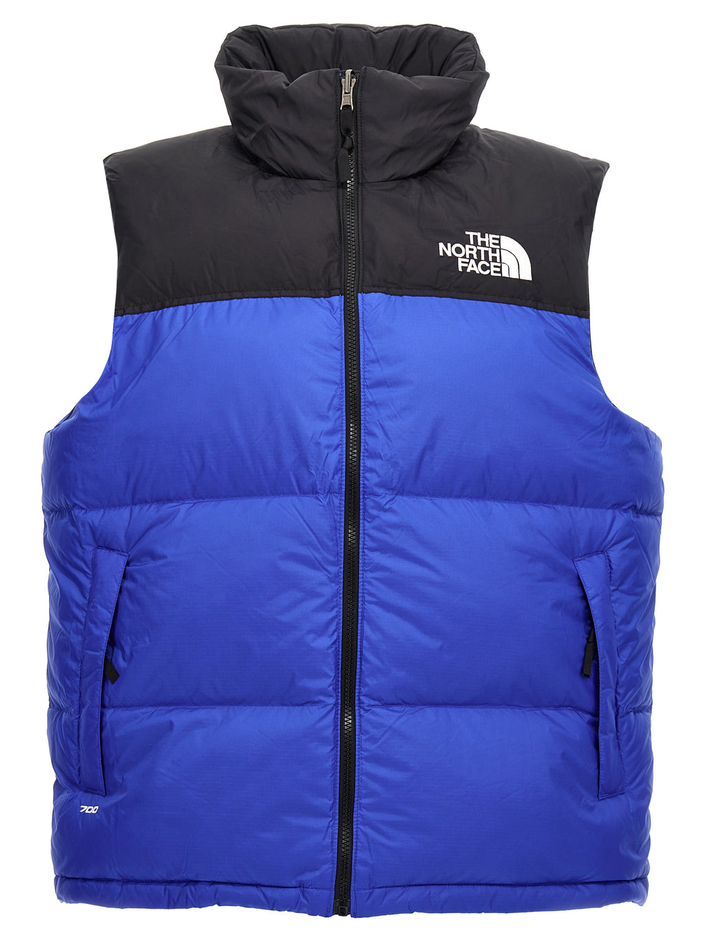 Blue Nylon Sleeveless Jacket