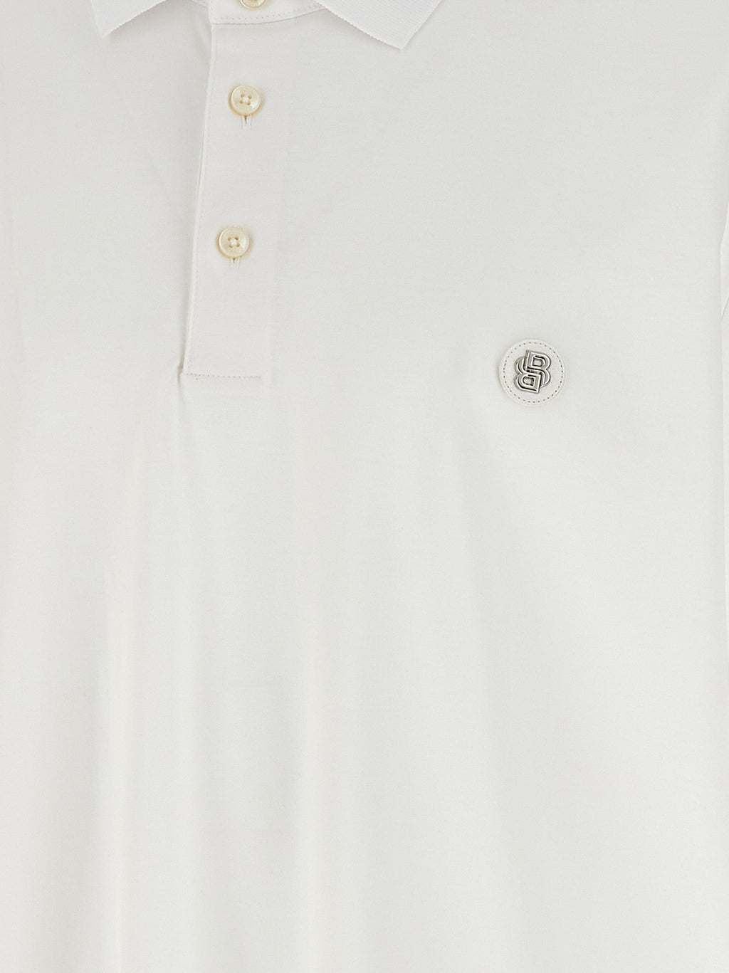 White Cotton Polo Shirt