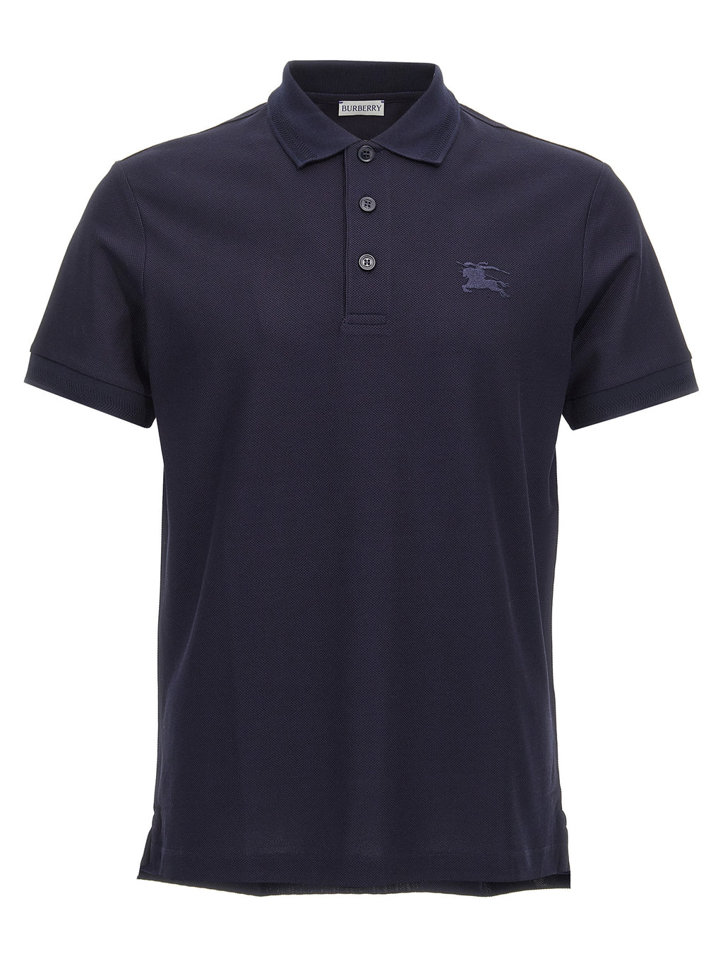 Blue Cotton Polo Shirt