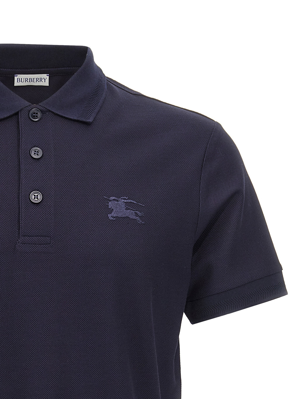 Blue Cotton Polo Shirt