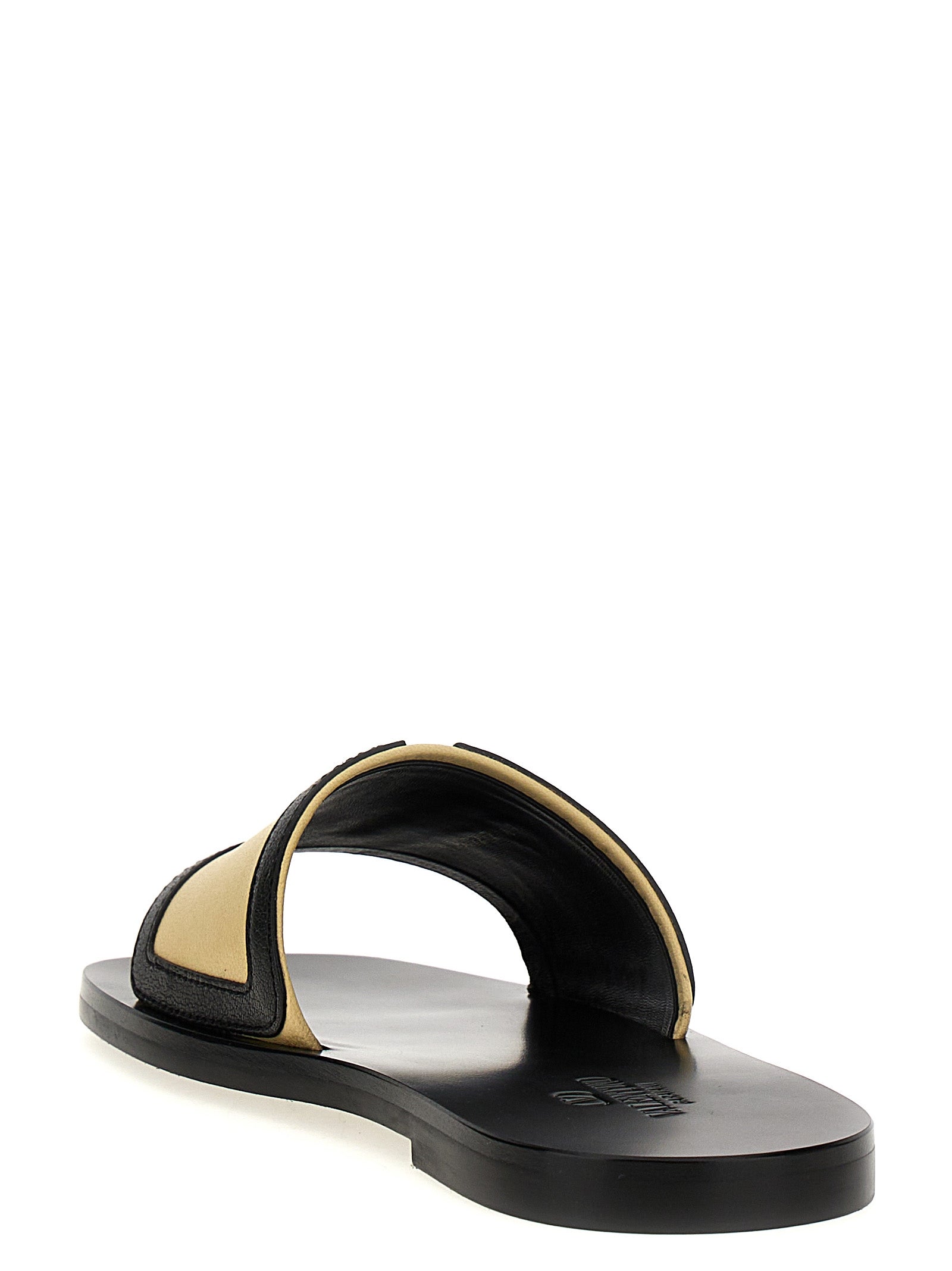 Multicolor Goatskin Slides