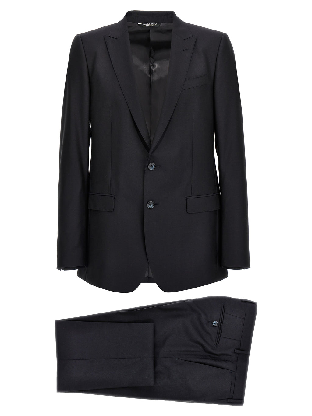 Blue Virgin Wool Two-Piece Suit