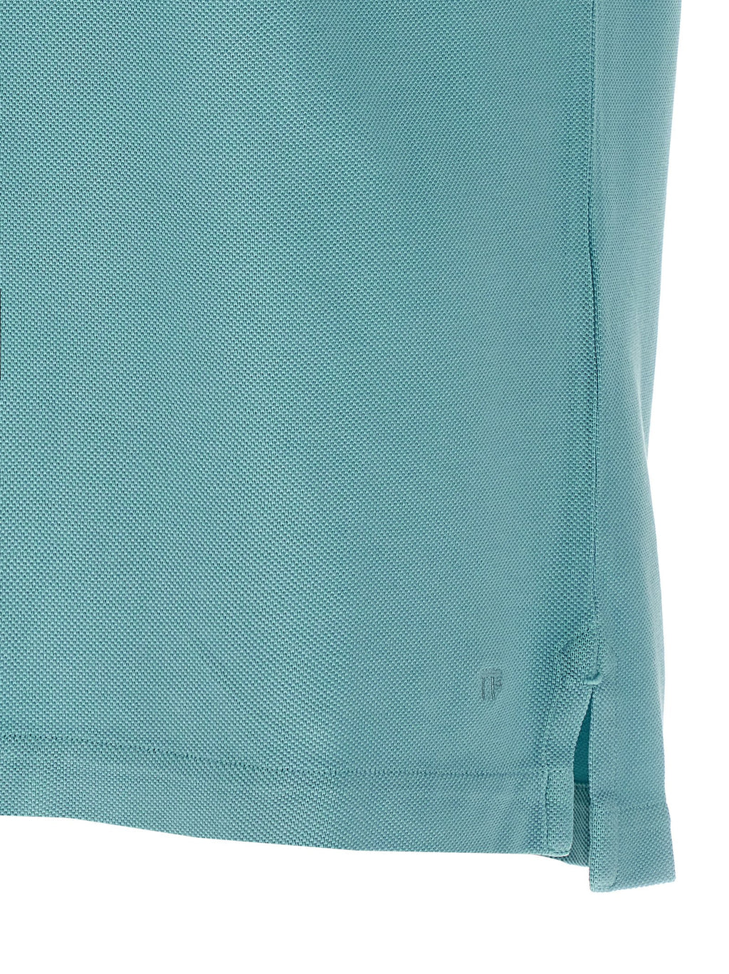 Blue Cotton Polo Shirt