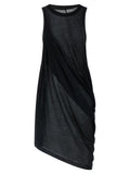 Black Cotton Casual Dress