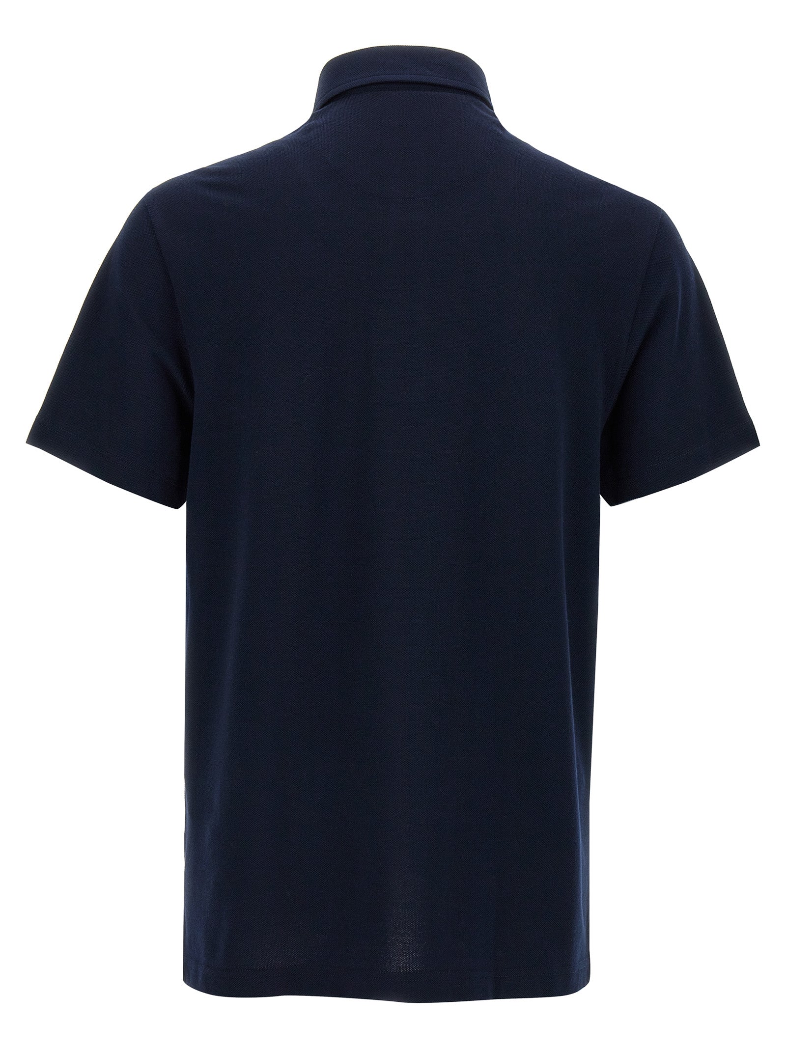 Blue Cotton Polo Shirt