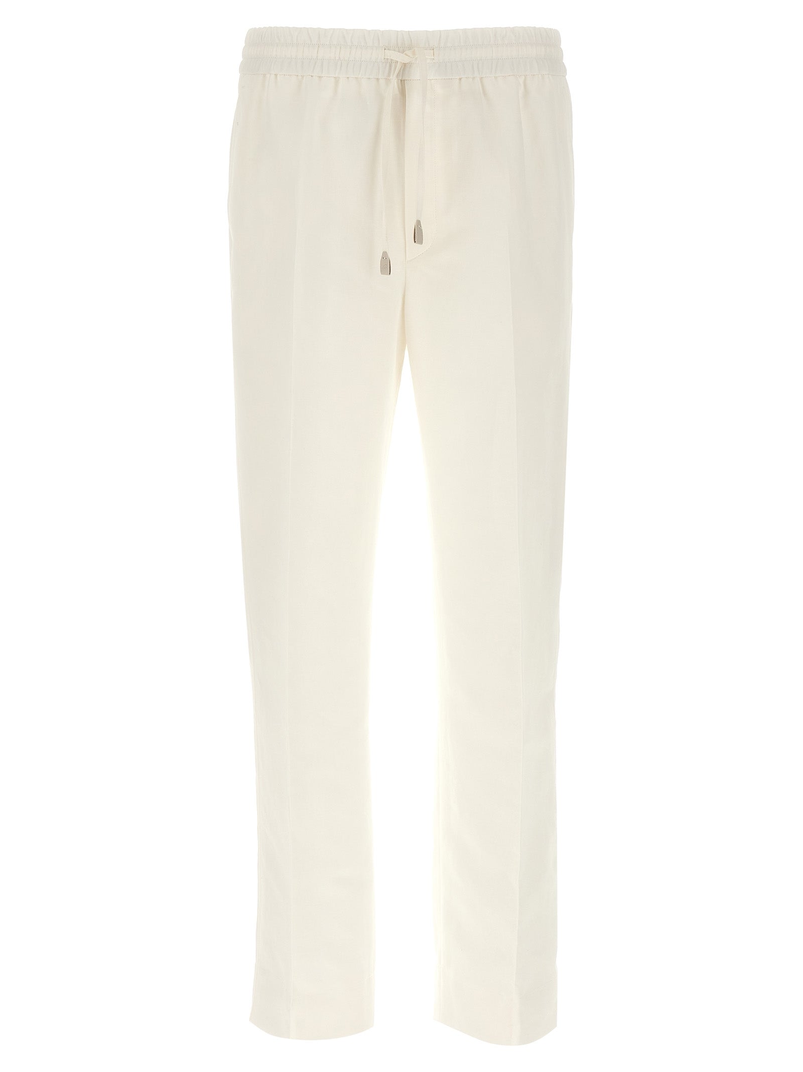 White Linen Casual Pants