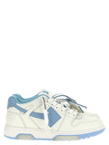 Blue Bovine Leather Low Top Sneakers