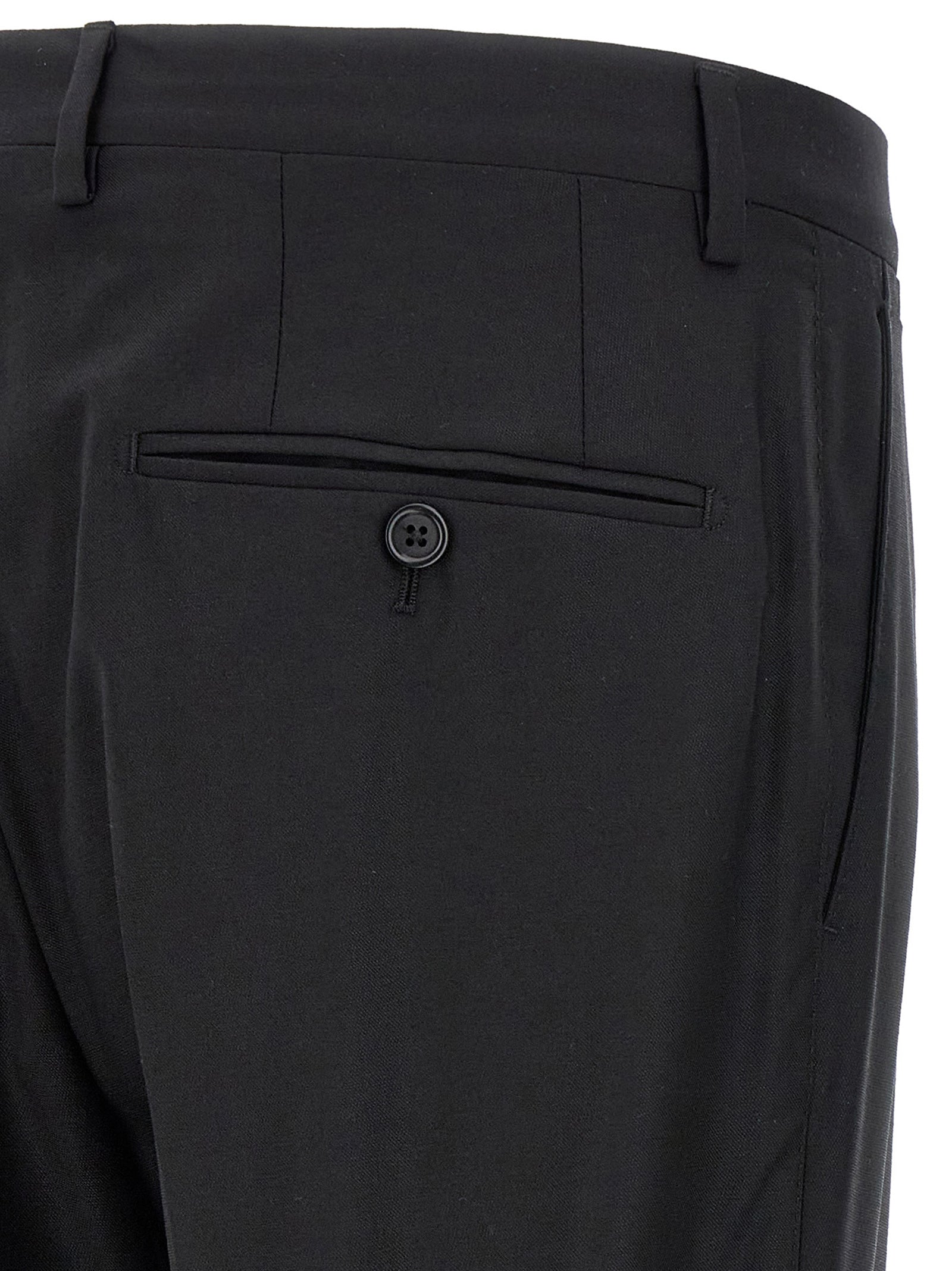 Black Virgin Wool Two-Piece Suit