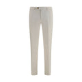 White Cotton Casual Pants