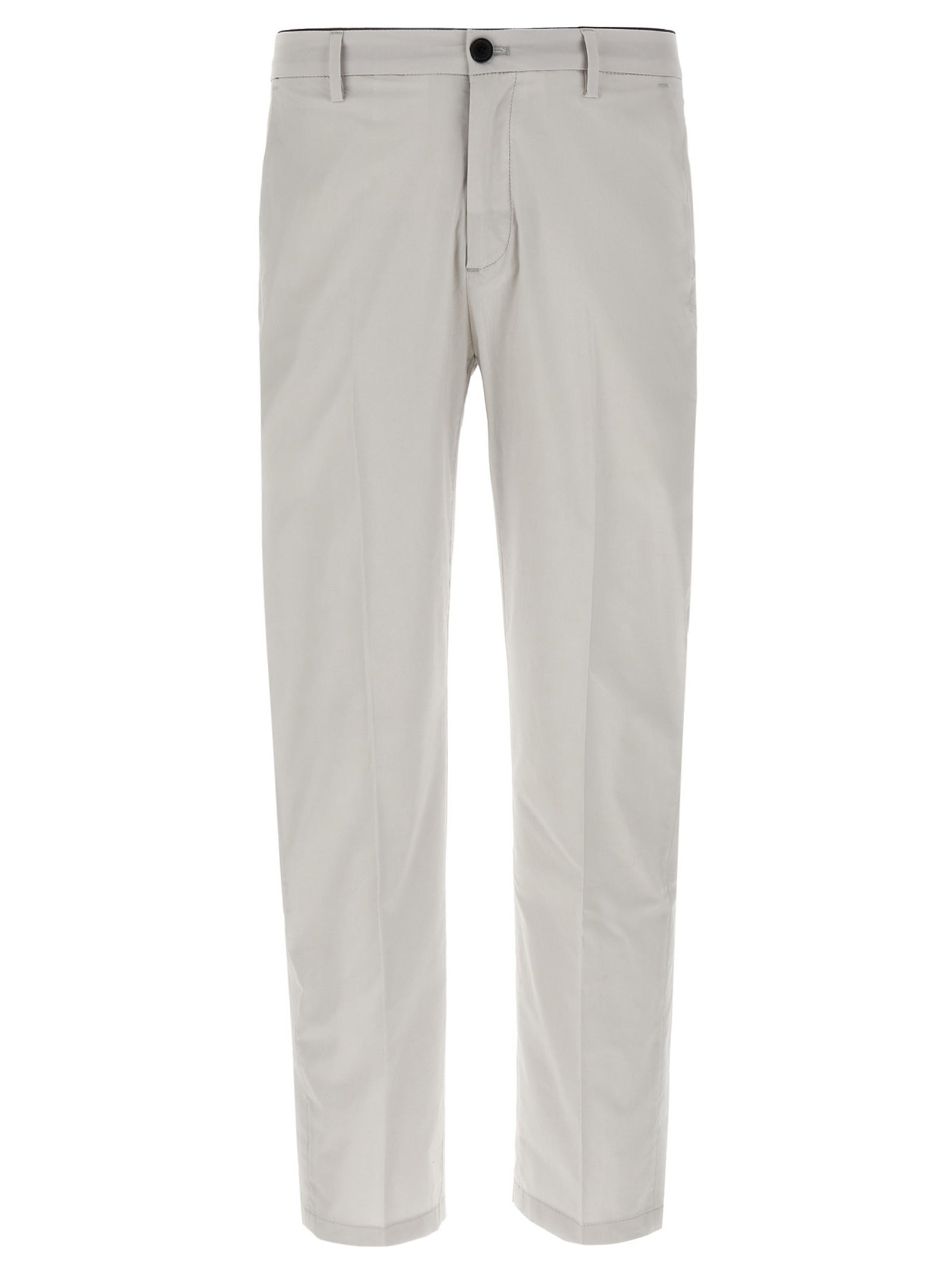 Gray Cotton Cropped Pants