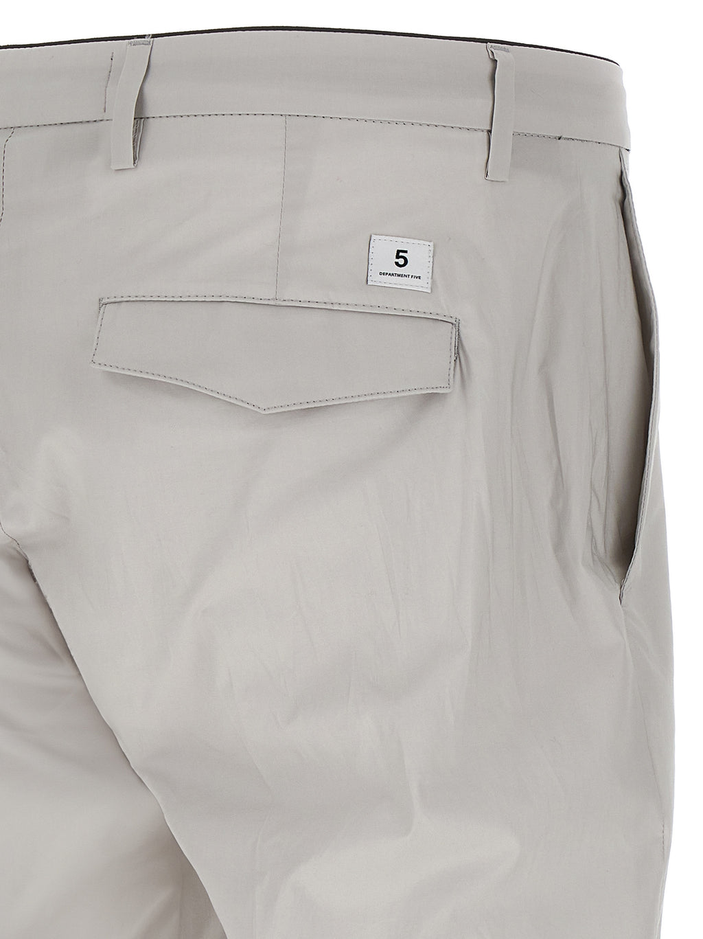 Gray Cotton Cropped Pants