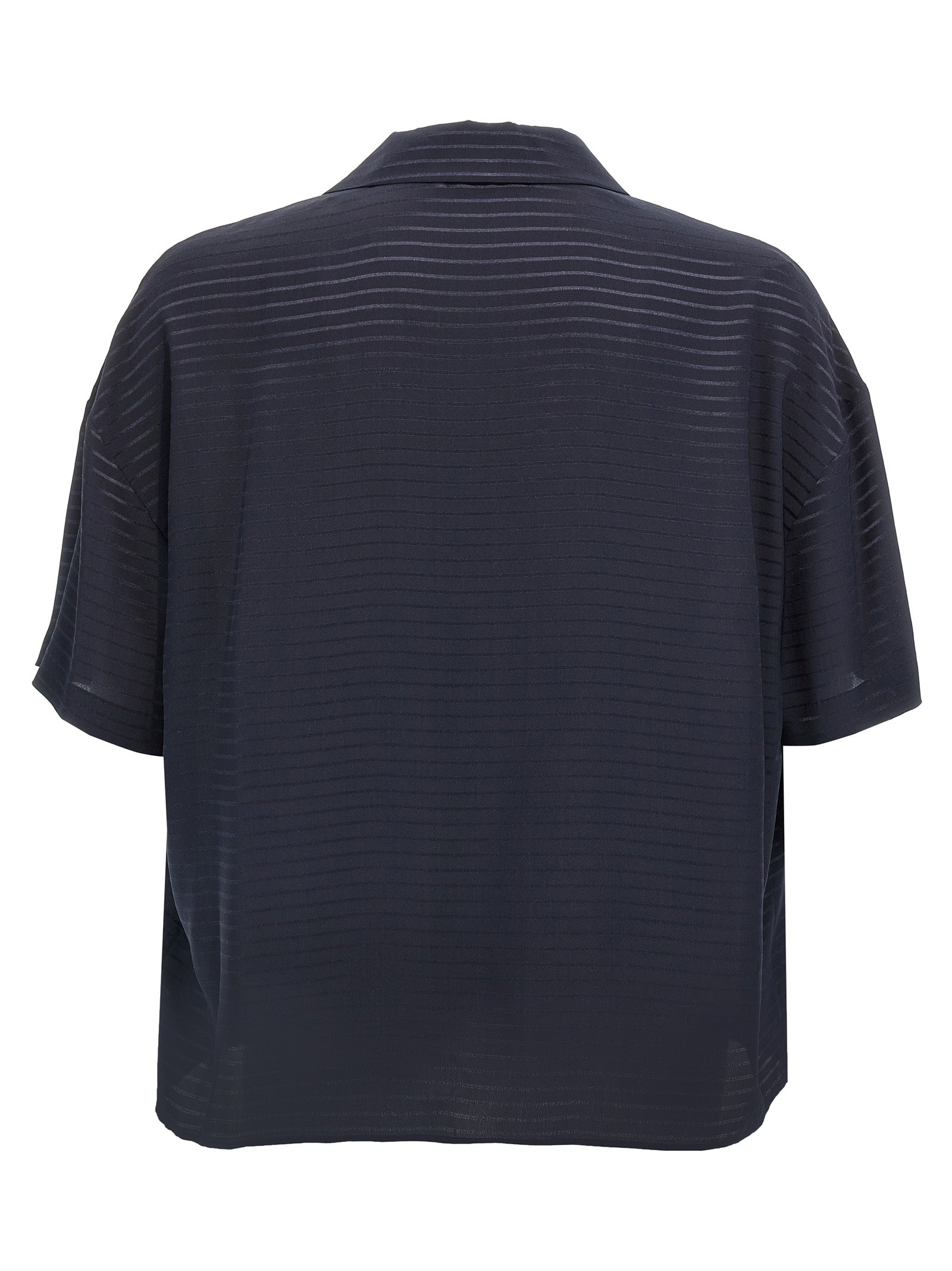 Blue Silk Polo Shirt