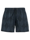 Blue Polyester Swim Shorts