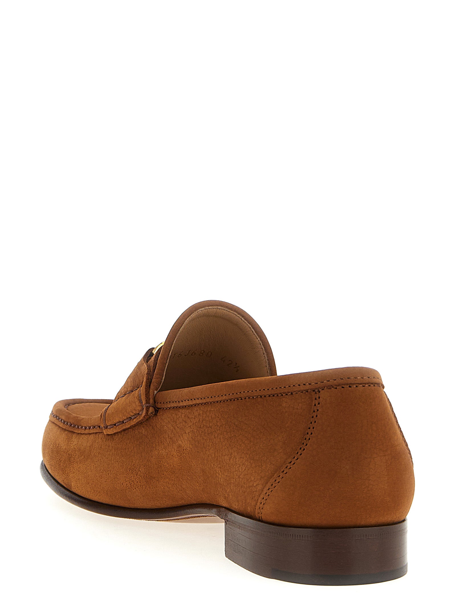 Brown Calfskin Slip-On Loafers