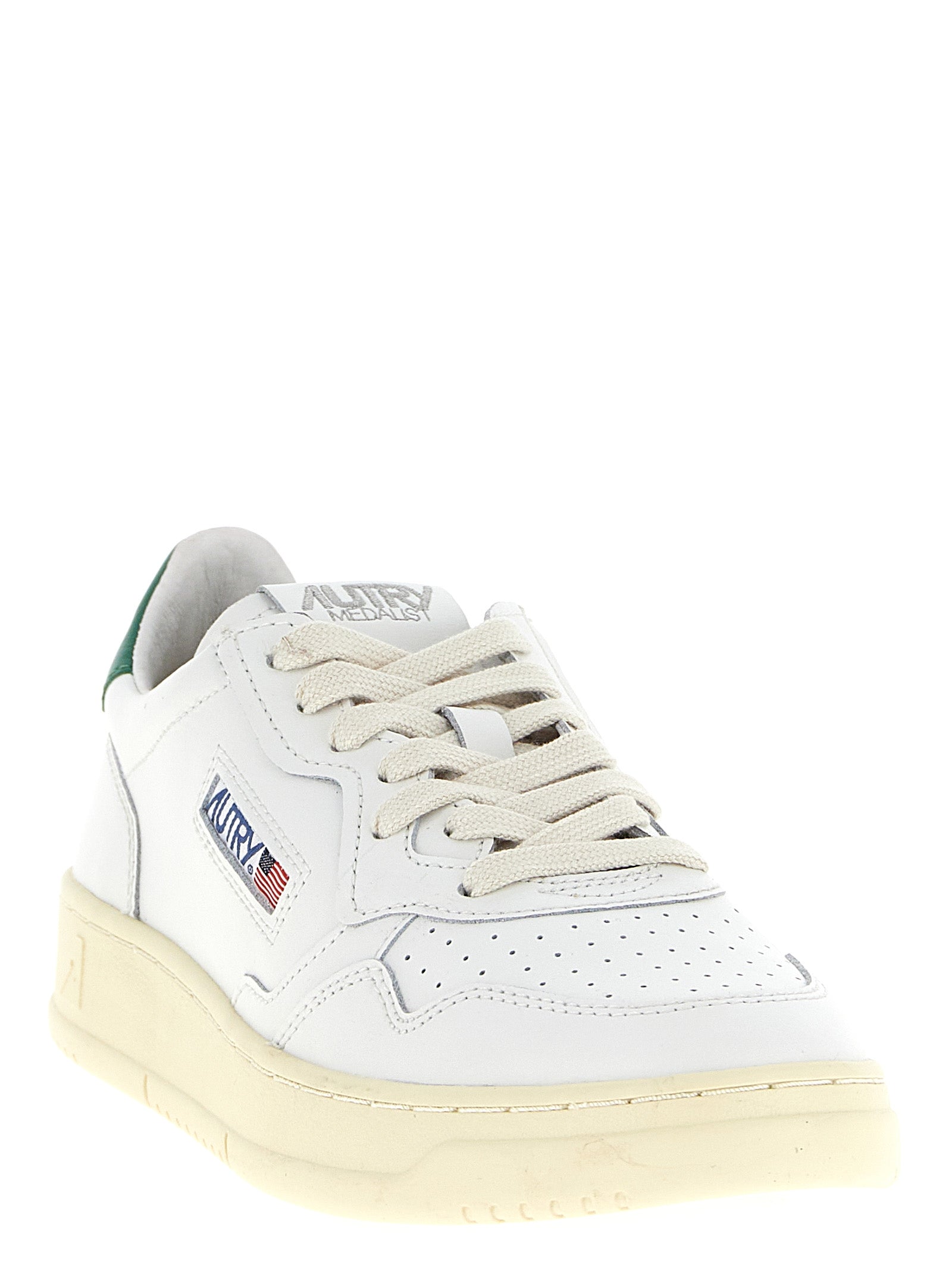 Bicolor Goatskin Low Top Sneakers