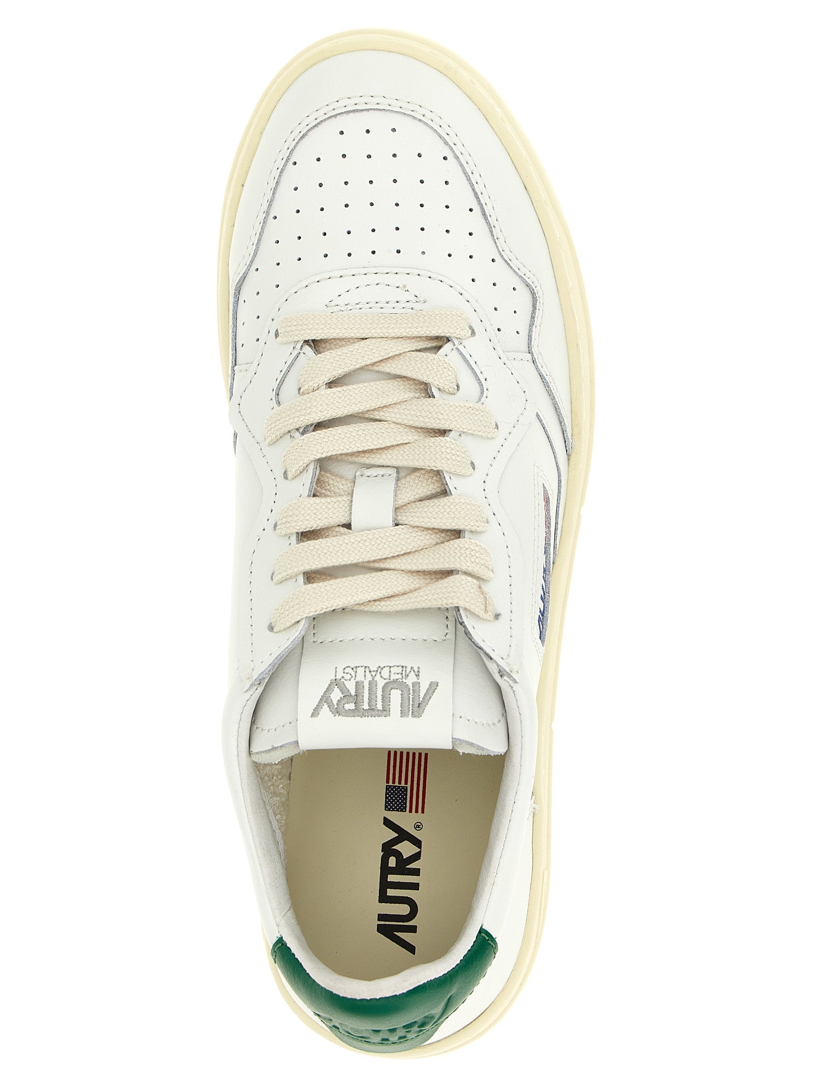 Bicolor Goatskin Low Top Sneakers