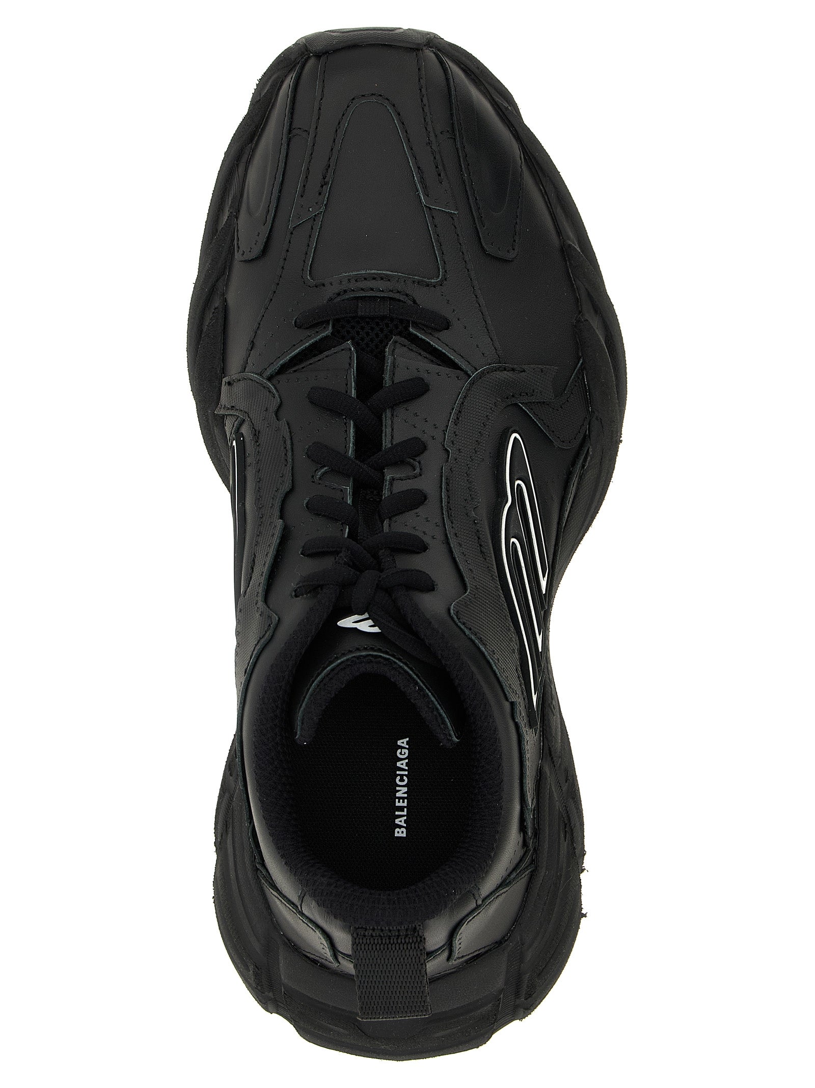 Black Calfskin Athletic Sneakers