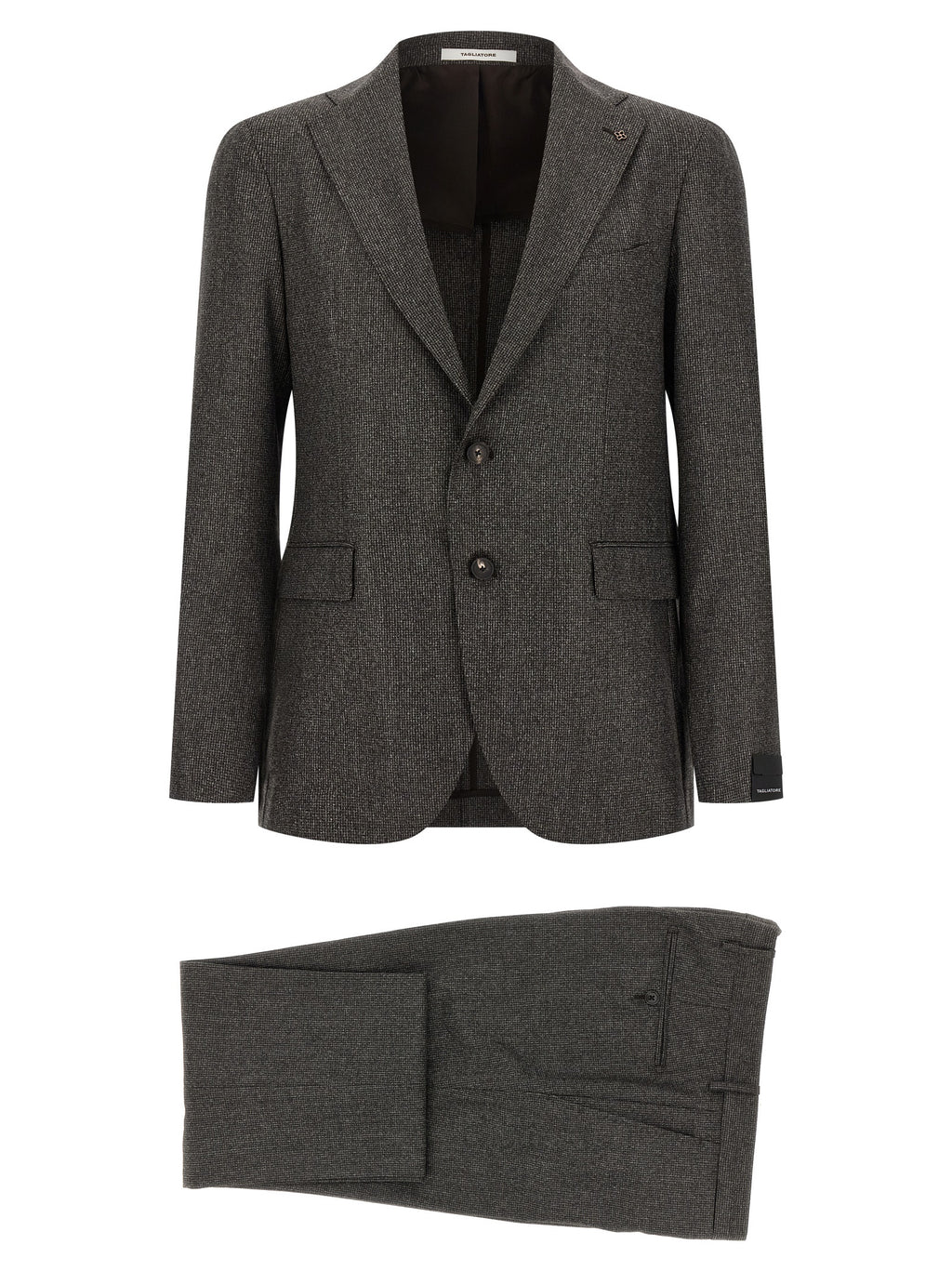 Brown Virgin Wool Two-Piece Suit