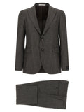 Brown Virgin Wool Two-Piece Suit