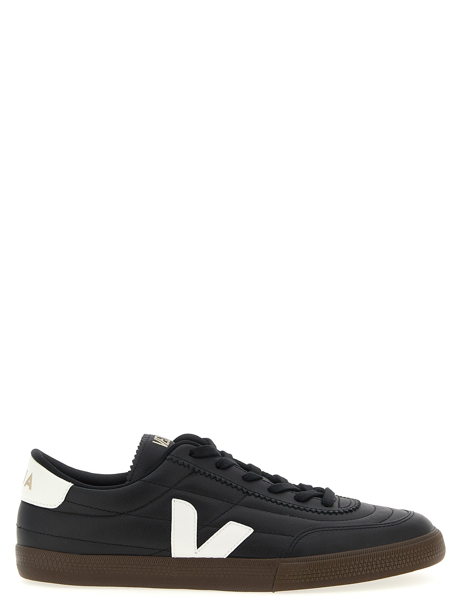 Bicolor Genuine Leather Low Top Sneakers