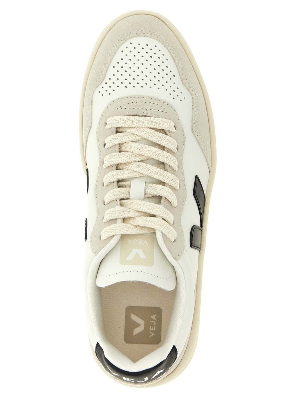 Bicolor Genuine Leather Athletic Sneakers
