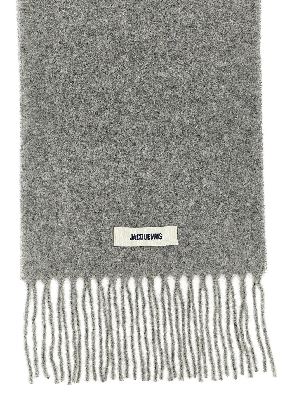 Gray Alpaca Leather Foulard