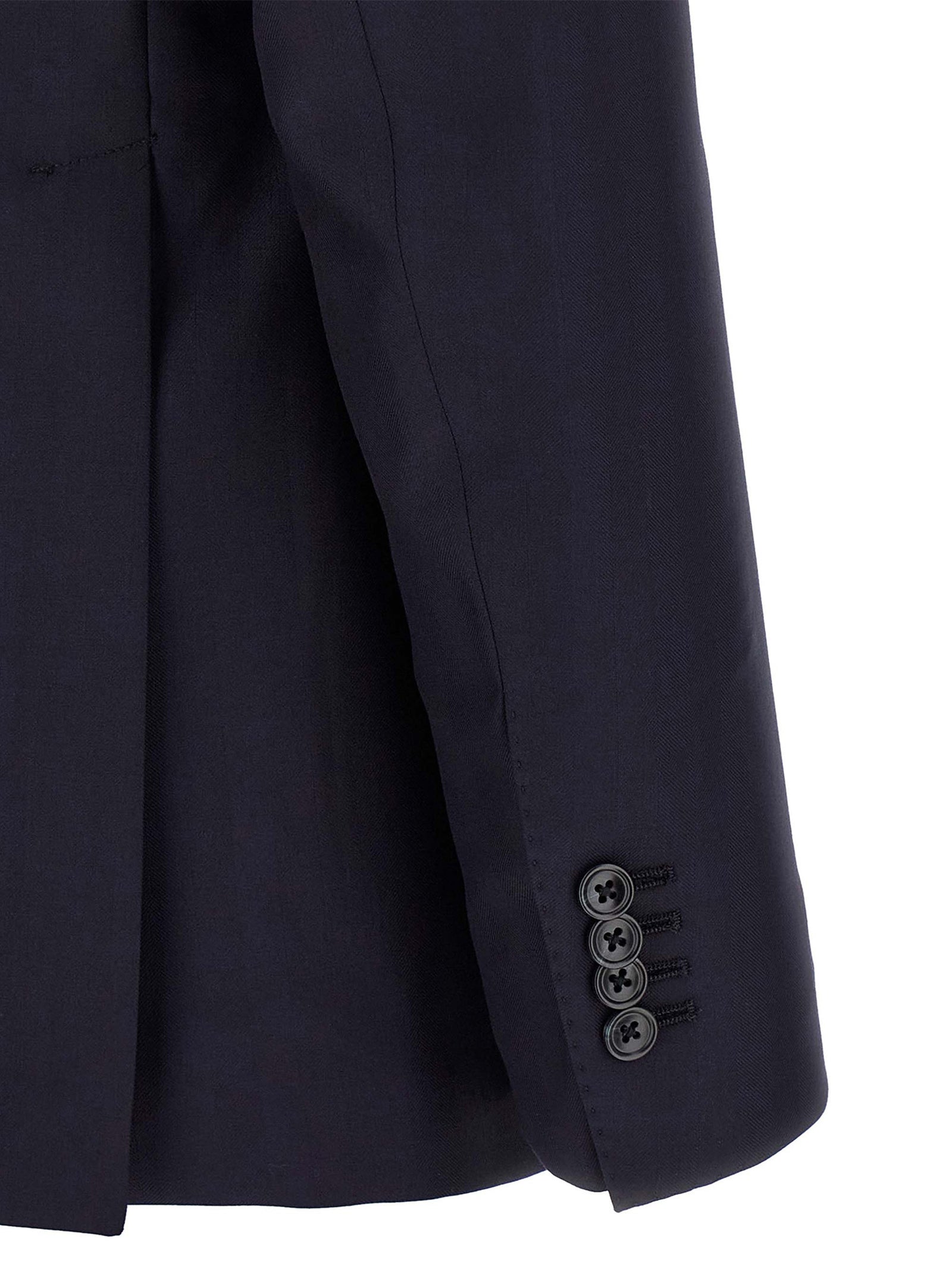 Blue Virgin Wool Two-Piece Suit