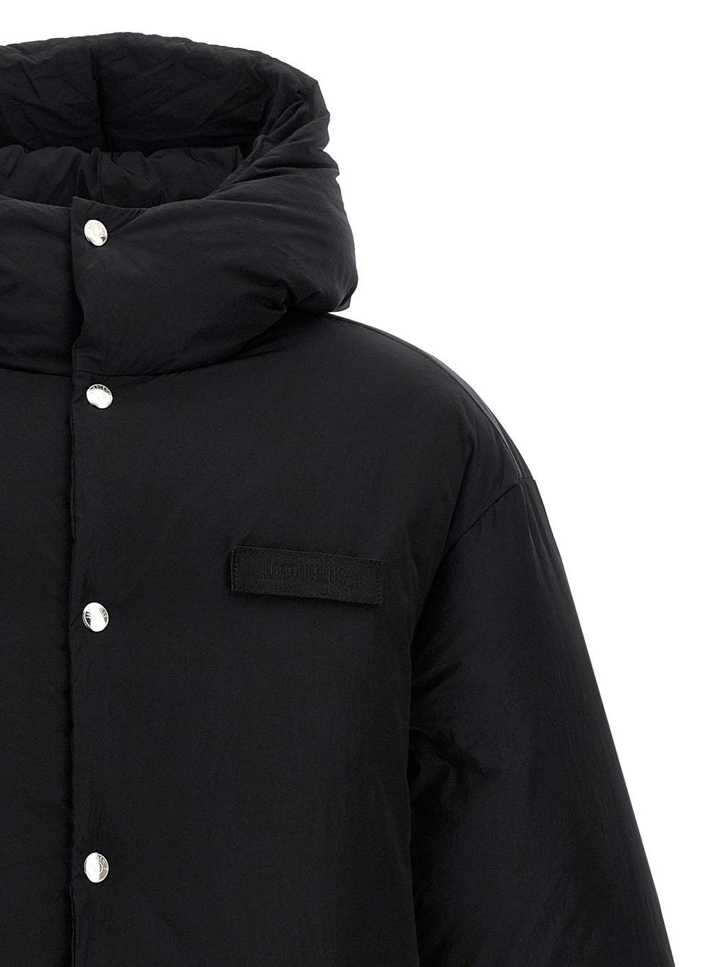 Black Polyamide Full-Length Jacket