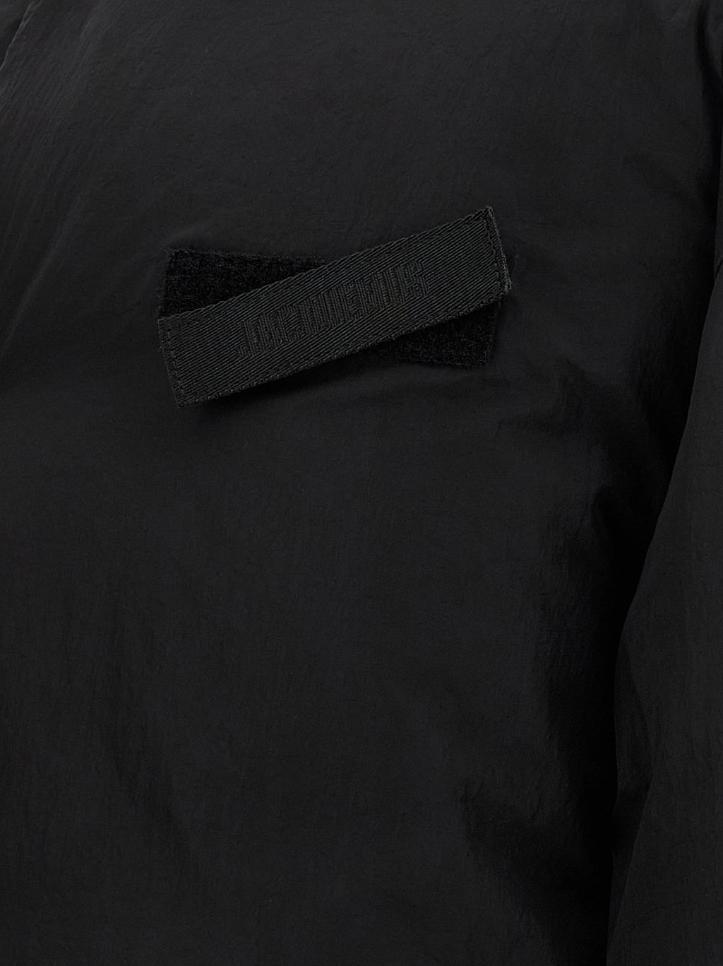 Black Polyamide Full-Length Jacket