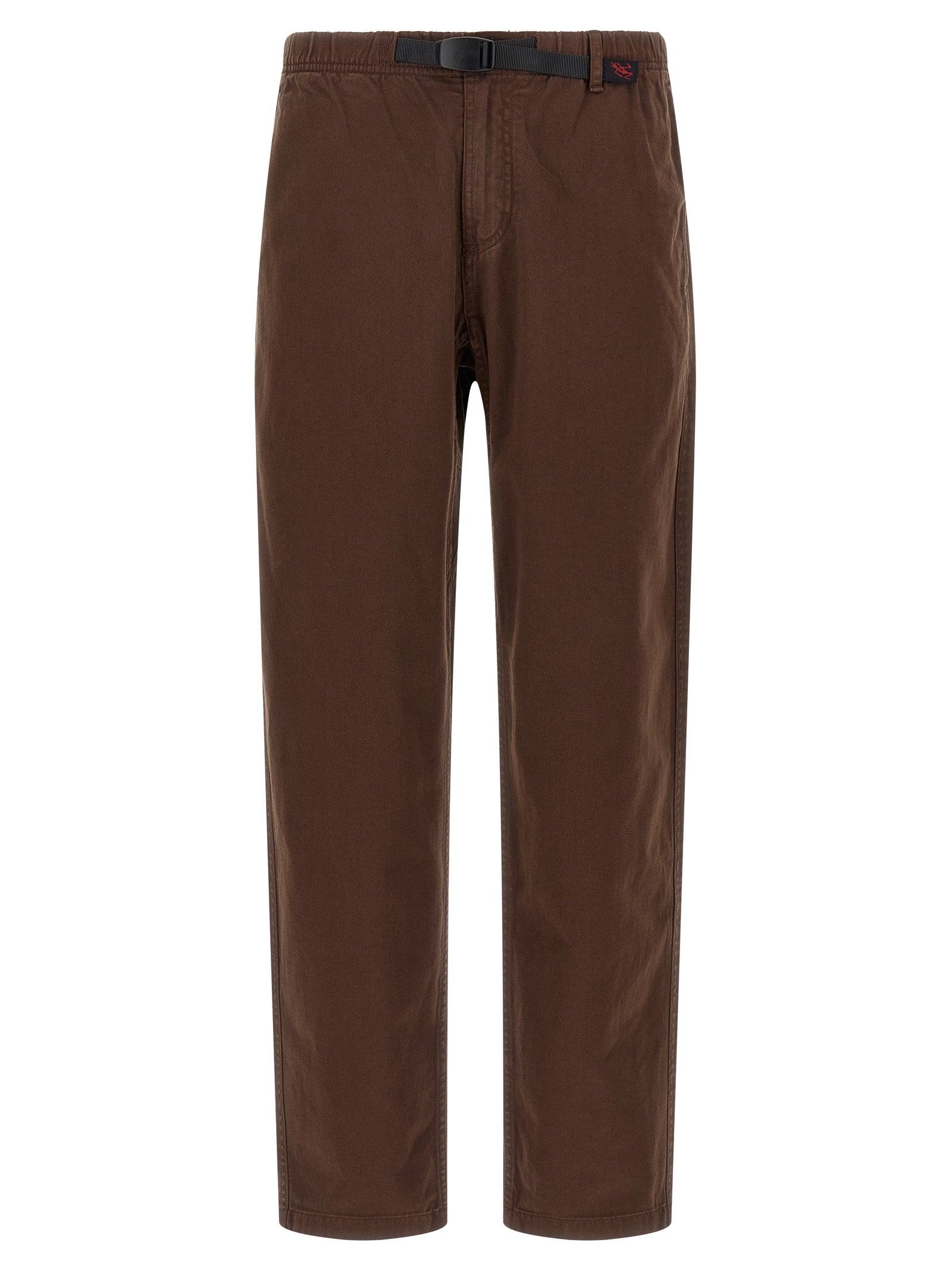 Brown Cotton Casual Pants